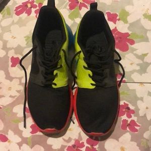 Neon colors & black Nike sneaker women size 5
